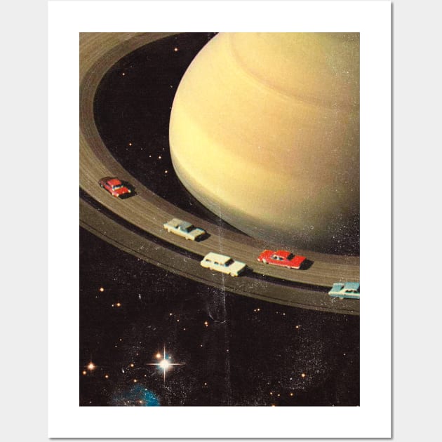 Path on Saturn Wall Art by linearcollages